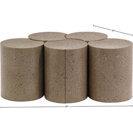 Meridian Dimple Taupe Coffee Table