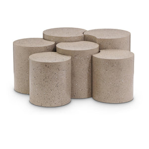 Meridian Dimple Taupe Coffee Table