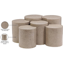 Meridian Dimple Taupe Coffee Table