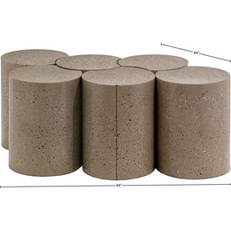 Meridian Dimple Taupe Coffee Table