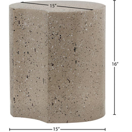 Meridian Dimple Taupe End Table