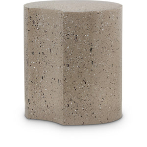 Meridian Dimple Taupe End Table