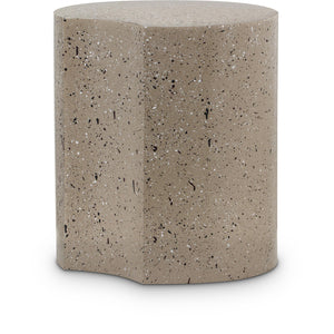 Meridian Dimple Taupe End Table