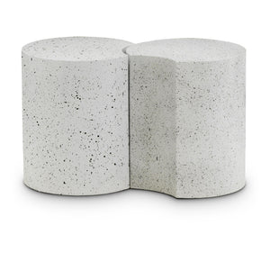 Meridian Dimple White End Table