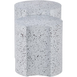 Meridian Dimple White End Table