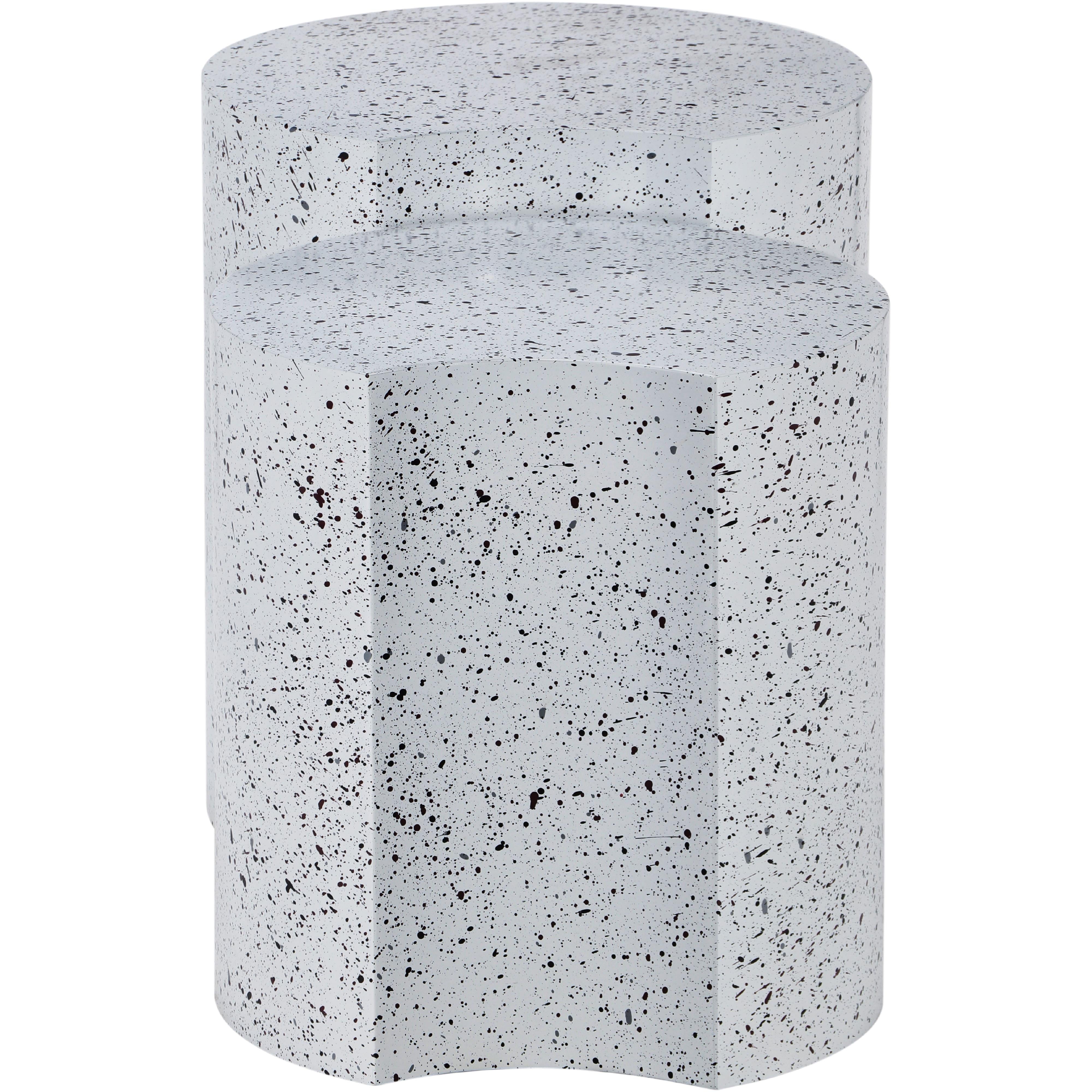 Meridian Dimple White End Table