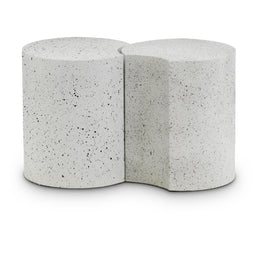 Meridian Dimple White End Table