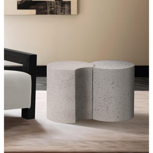 Meridian Dimple White End Table