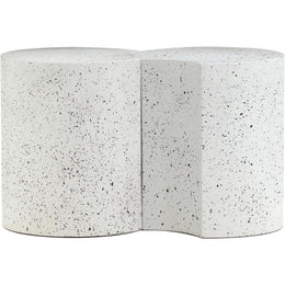 Meridian Dimple White End Table