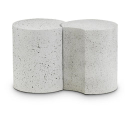 Meridian Dimple White End Table