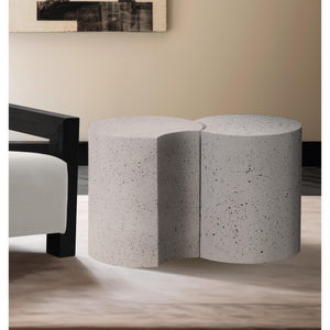 Meridian Dimple White End Table