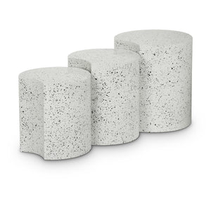 Meridian Dimple White End Table