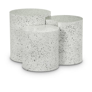 Meridian Dimple White End Table