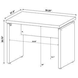 Skylar 39-inch Engineered Wood Writing Desk Cappuccino