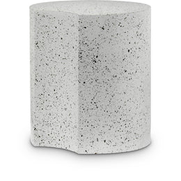 Meridian Dimple White End Table