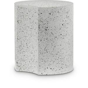Meridian Dimple White End Table
