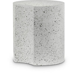 Meridian Dimple White End Table