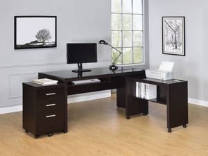 Skeena  Home Office Computer Desk Set Cappuccino