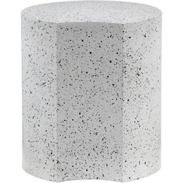 Meridian Dimple White End Table