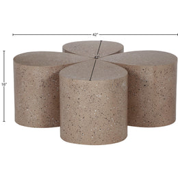 Meridian Petal Taupe Coffee Table