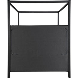 Meridian Kelly Black Boucle Fabric Queen Bed (3 Boxes)