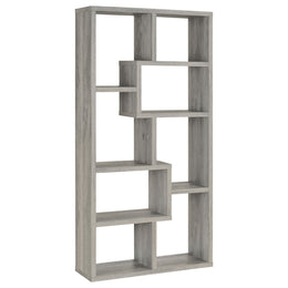 Theo 71-inch 7-shelf Bookshelf Cappuccino
