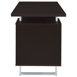 Lawtey 60-inch 2-drawer Computer Desk White High Gloss