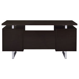 Lawtey 60-inch 2-drawer Computer Desk White High Gloss