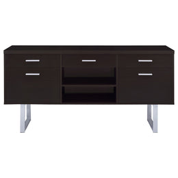 Lawtey 5-drawer Home Office Storage Credenza Cappuccino