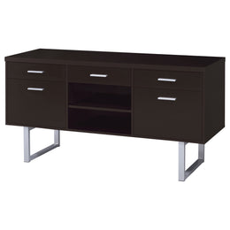 Lawtey 5-drawer Home Office Storage Credenza Cappuccino