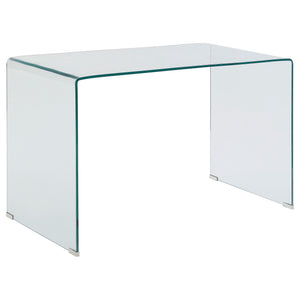 Ripley 47-inch Tempered Bent Glass Writing Desk Clear