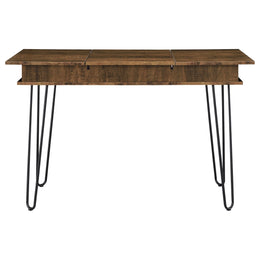 Sheeran 47-inch Writing Desk with Storage Rustic Amber