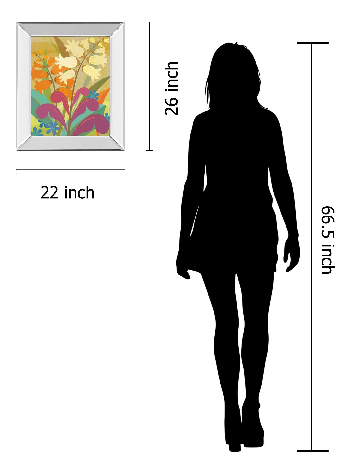 Mirrored Frame Lily Of The Valley By Cary Phillips 22X26 Mirror Frame Print