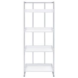 Ember 68-inch 4-shelf Bookshelf Dark Oak and Black