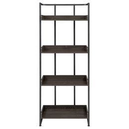 Ember 68-inch 4-shelf Bookshelf Dark Oak and Black