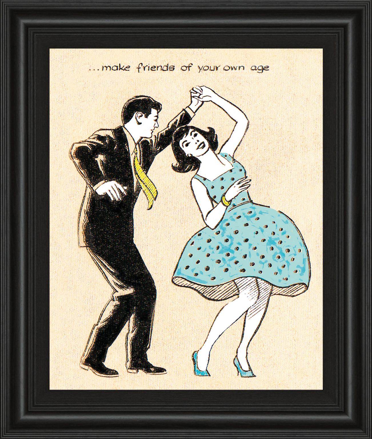 Make Friends Of Your Own Age By Roy Newby 22X26 Framed Print