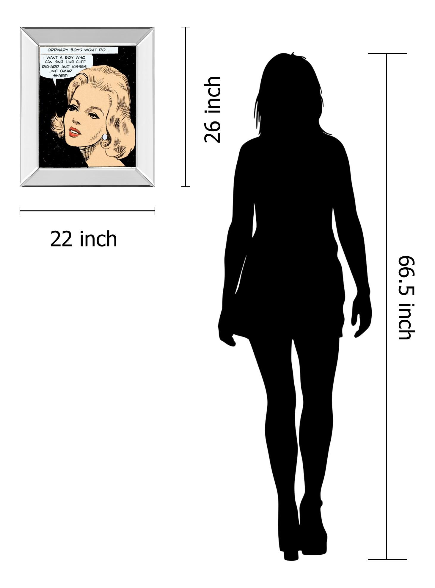 Mirrored Frame Ordinary Boys Won'T Do By Roy Newby 22X26 Mirror Frame Print