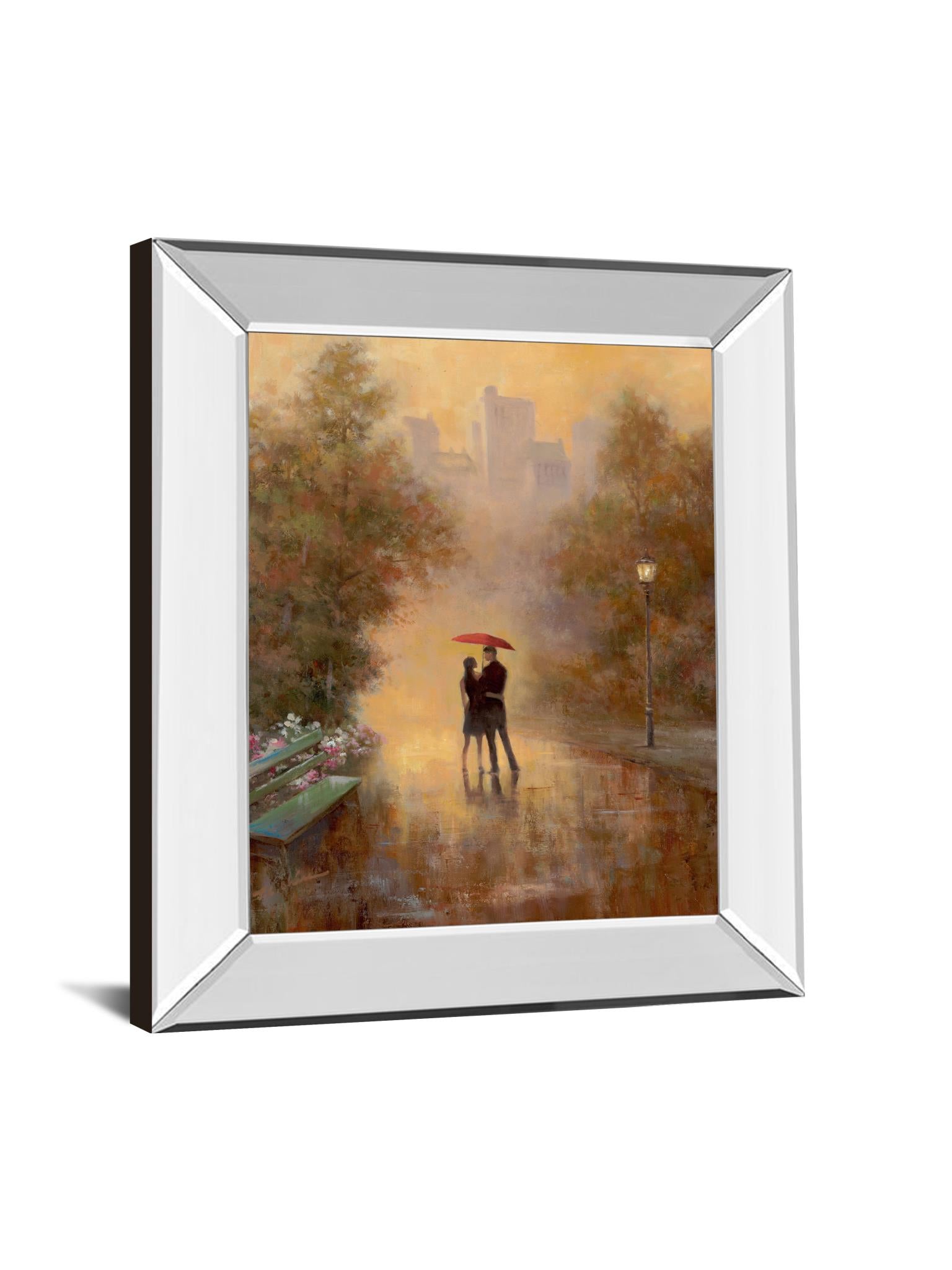 Mirrored Frame Walk In The Park I By T.C. Chiu 22X26 Mirror Frame Print