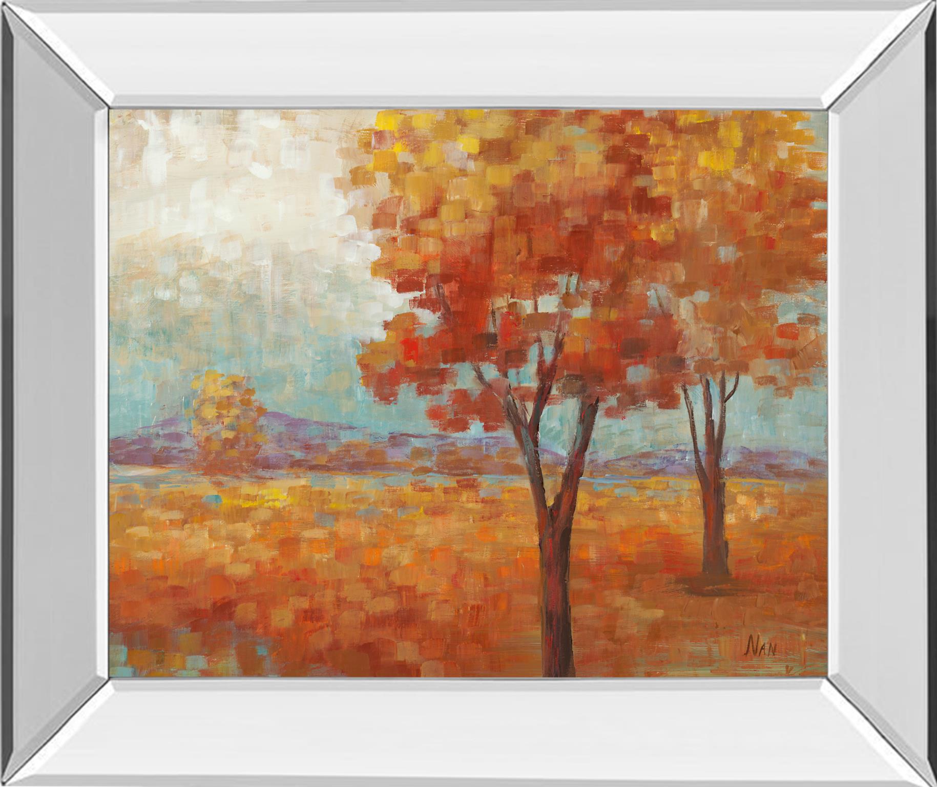 Mirrored Frame Distant Mountain Ii By Nan 22X26 Mirror Frame Print
