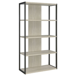 Loomis 72-inch 4-shelf Bookshelf Whitewashed Grey