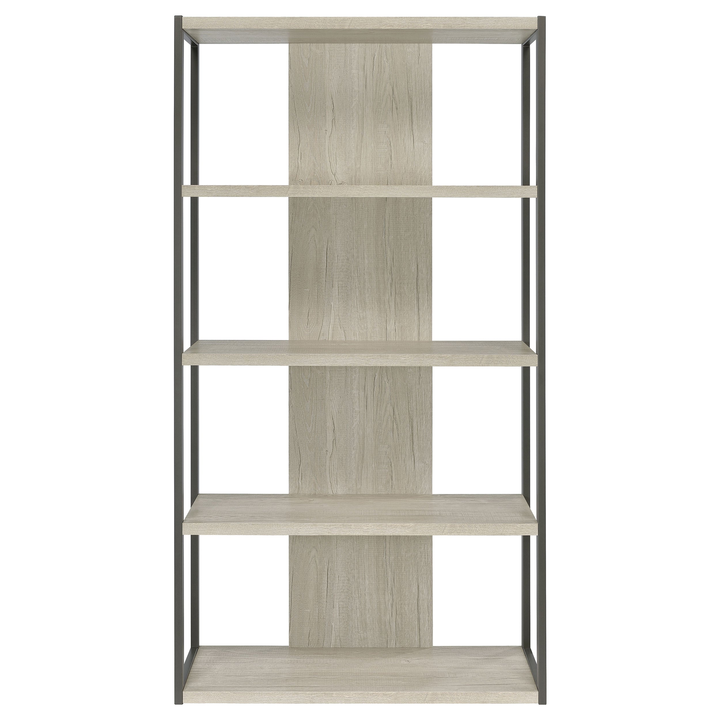 Loomis 72-inch 4-shelf Bookshelf Whitewashed Grey