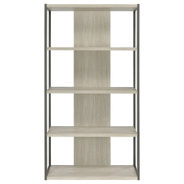 Loomis 72-inch 4-shelf Bookshelf Whitewashed Grey