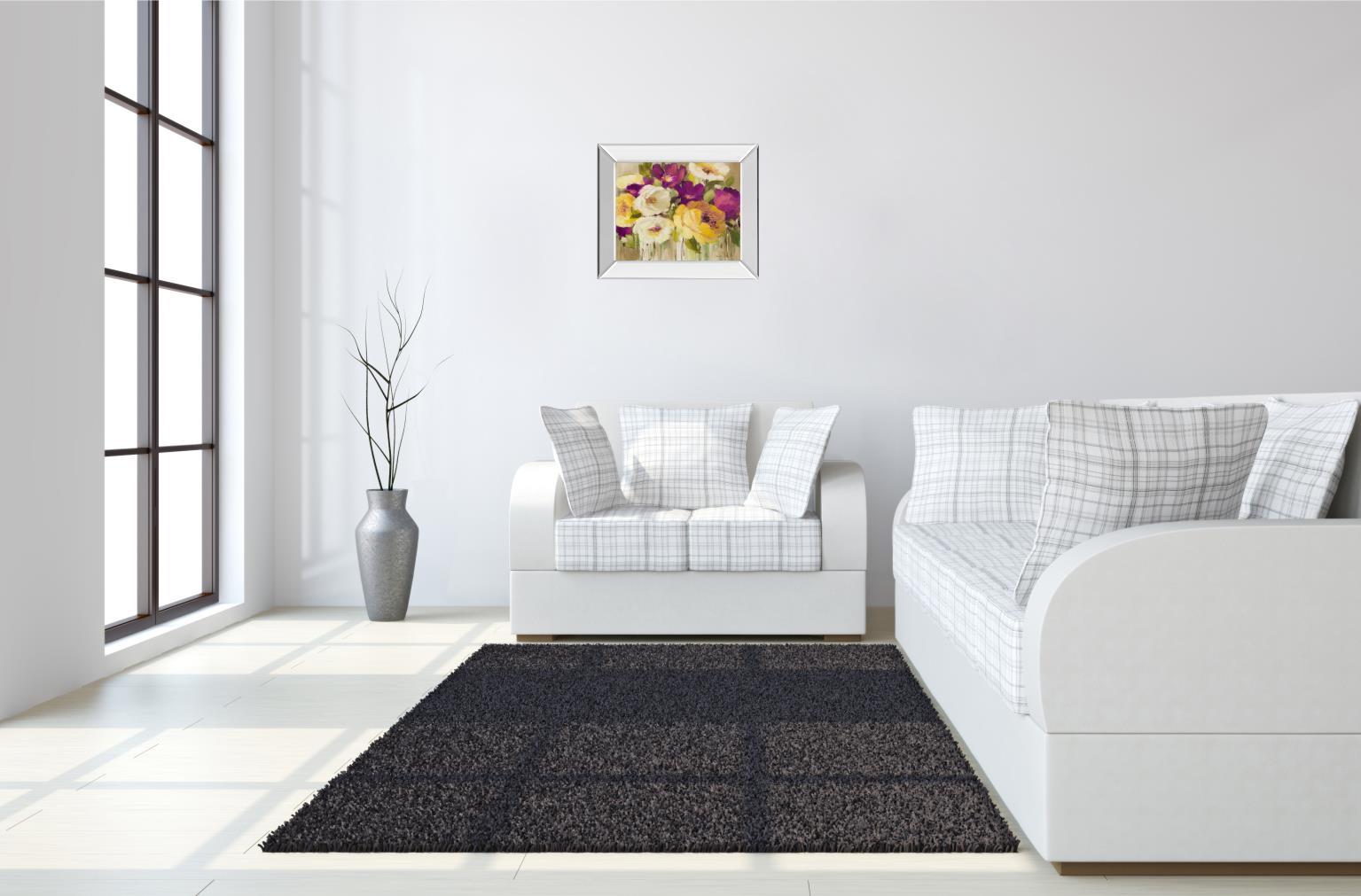 Mirrored Frame Deep In Purple I By Lanie Loreth 22X26 Mirror Frame Print