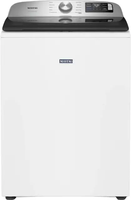 Package - Maytag - 5.3 Cu. Ft. High-Efficiency Smart Top Load Impeller Washer with Extra Power and 7.4 Cu. Ft. Smart Gas Dryer with Extra Power and Advanced Moisture Sensing - White
