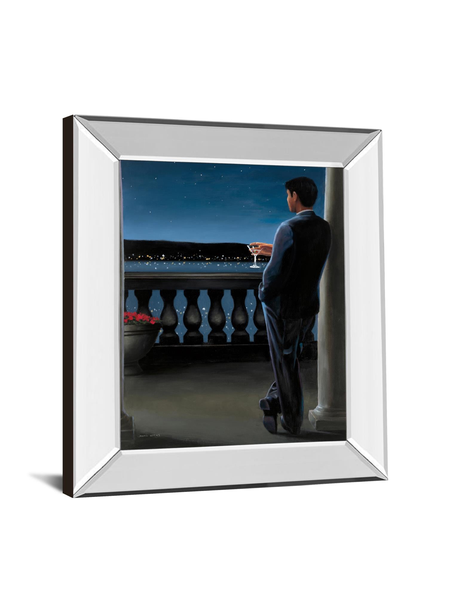 Mirrored Frame Thinking Of Her By James Wiens 22X26 Mirror Frame Print