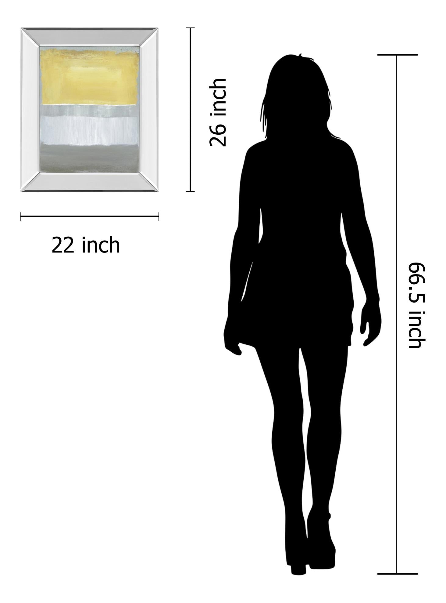 Mirrored Frame Halflight I By Caroline Gold 22X26 Mirror Frame Print