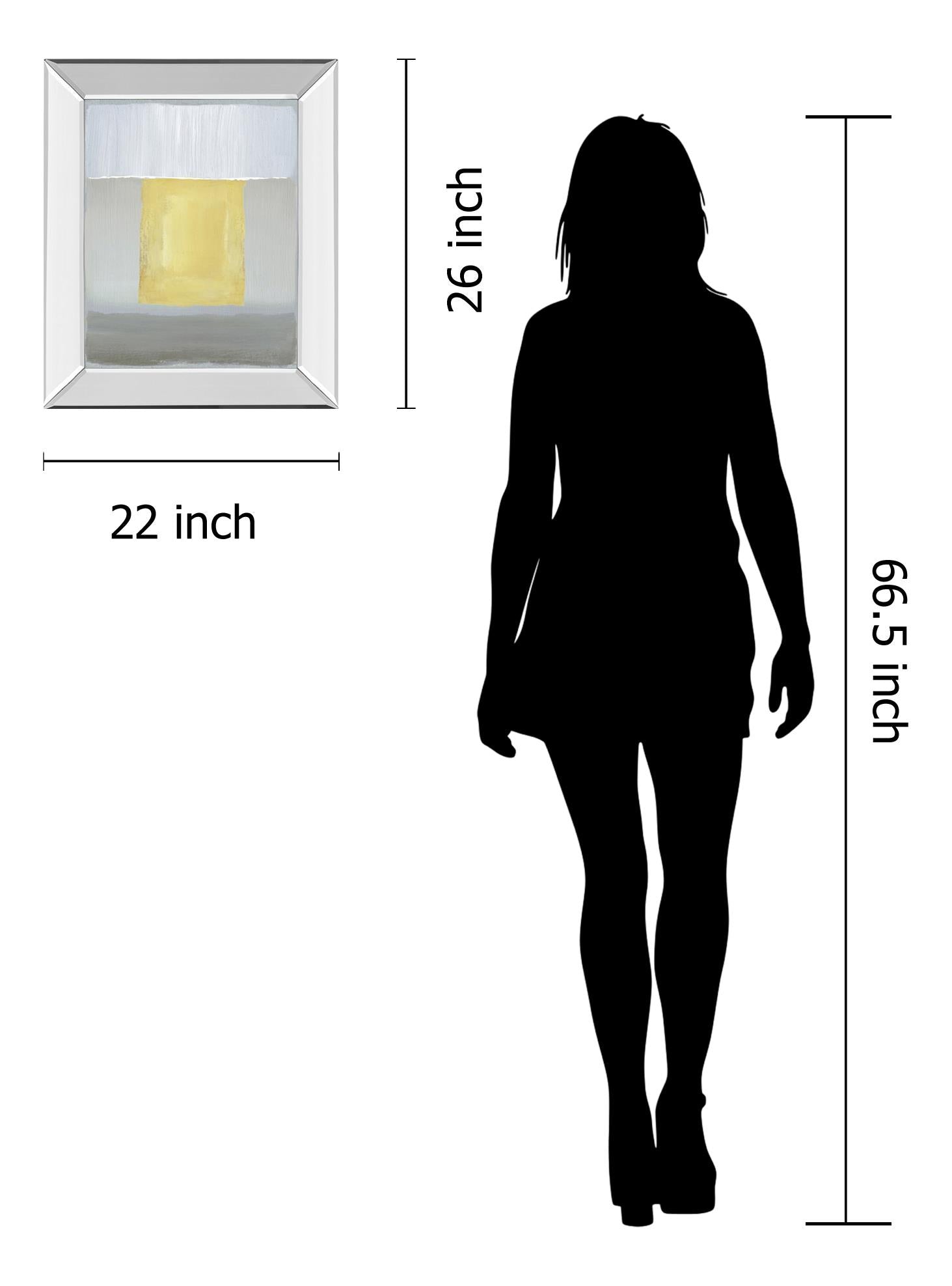 Mirrored Frame Halflight Ii By Caroline Gold 22X26 Mirror Frame Print