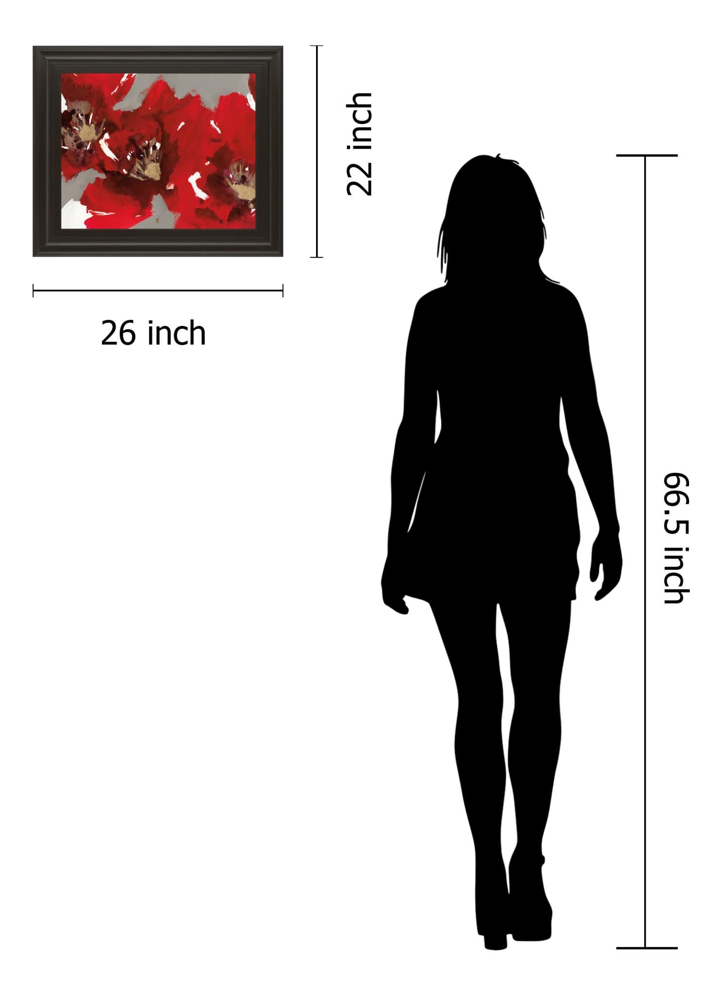 Red Poppy Forest I By N. Barnes 22X26 Framed Print