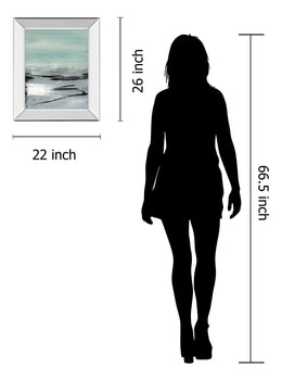 Mirrored Frame Beach I By Heather Mcalpine 22X26 Mirror Frame Print