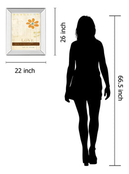 Mirrored Frame Let Love Bloom By Mollie B 22X26 Mirror Frame Print
